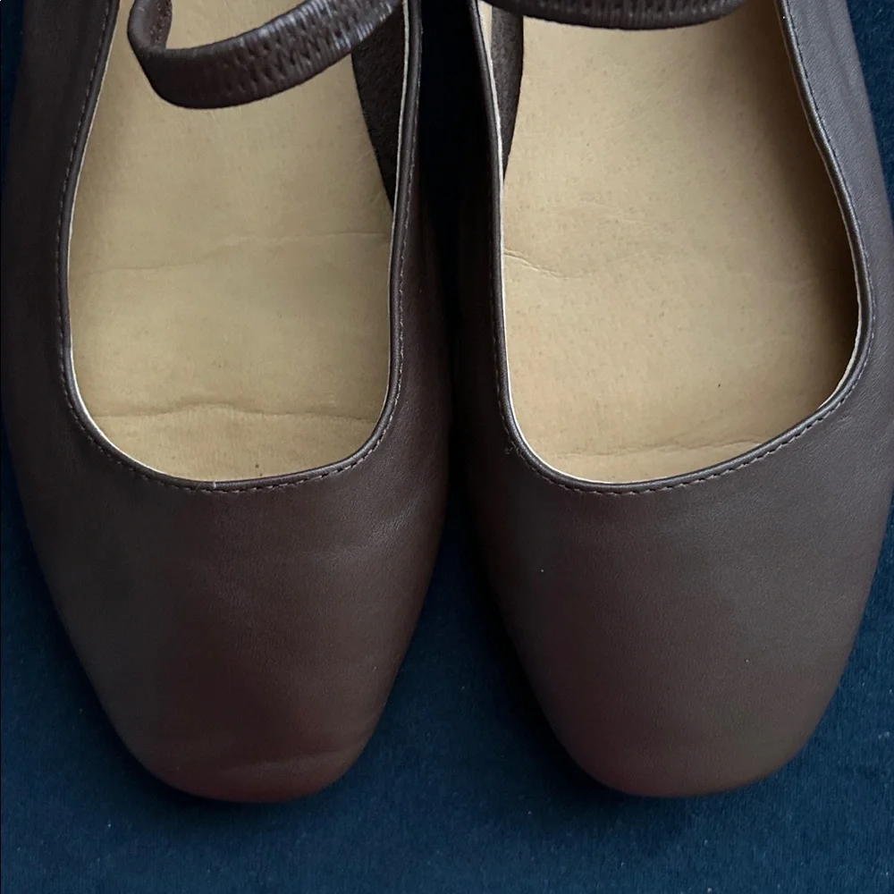 Like New Madewell Greta Mary Jane Flats Brown Size US8.5 - Picture 5 of 10